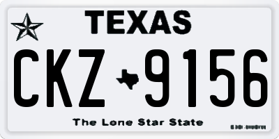 TX license plate CKZ9156