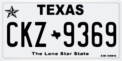 TX license plate CKZ9369