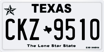 TX license plate CKZ9510