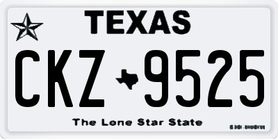 TX license plate CKZ9525