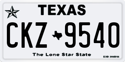 TX license plate CKZ9540