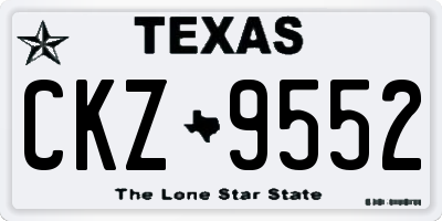 TX license plate CKZ9552