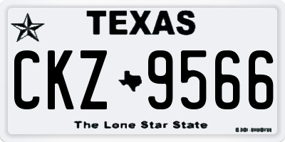 TX license plate CKZ9566
