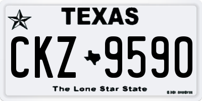 TX license plate CKZ9590