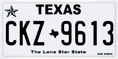TX license plate CKZ9613
