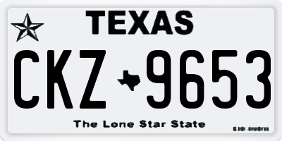 TX license plate CKZ9653