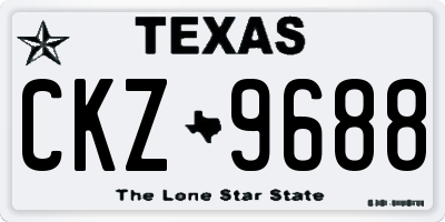 TX license plate CKZ9688