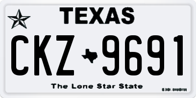 TX license plate CKZ9691