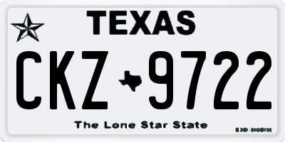 TX license plate CKZ9722