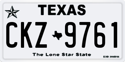 TX license plate CKZ9761