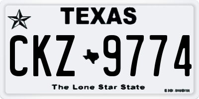 TX license plate CKZ9774