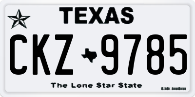 TX license plate CKZ9785