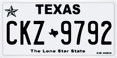 TX license plate CKZ9792