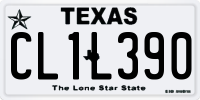 TX license plate CL1L390