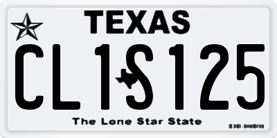 TX license plate CL1S125