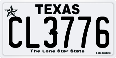 TX license plate CL3776