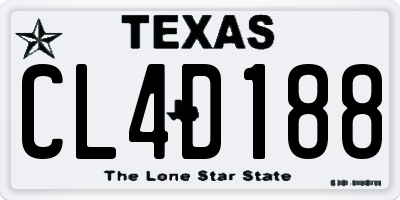 TX license plate CL4D188