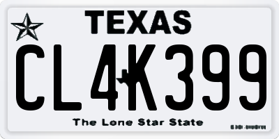 TX license plate CL4K399