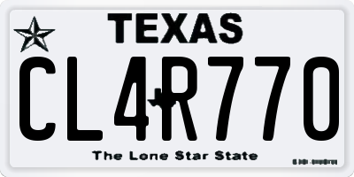 TX license plate CL4R770