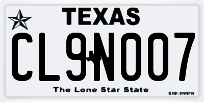 TX license plate CL9N007