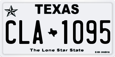 TX license plate CLA1095