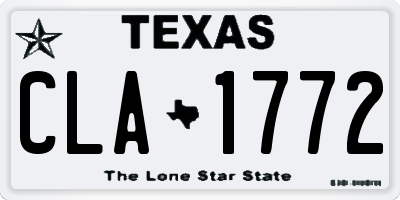TX license plate CLA1772
