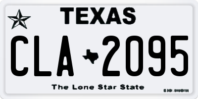 TX license plate CLA2095
