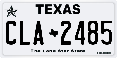 TX license plate CLA2485