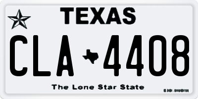 TX license plate CLA4408