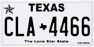 TX license plate CLA4466