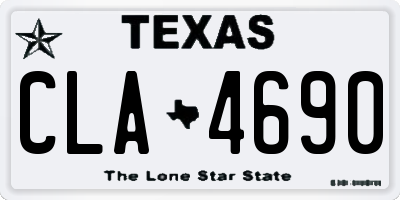 TX license plate CLA4690