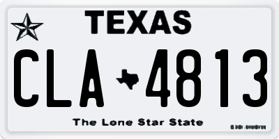 TX license plate CLA4813