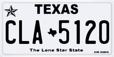 TX license plate CLA5120