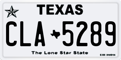 TX license plate CLA5289