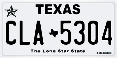 TX license plate CLA5304