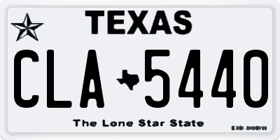 TX license plate CLA5440