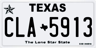 TX license plate CLA5913