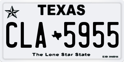 TX license plate CLA5955