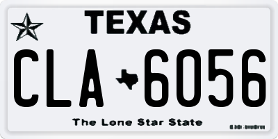 TX license plate CLA6056