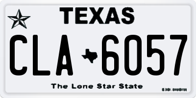 TX license plate CLA6057
