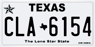TX license plate CLA6154