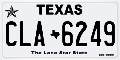 TX license plate CLA6249