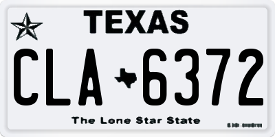 TX license plate CLA6372