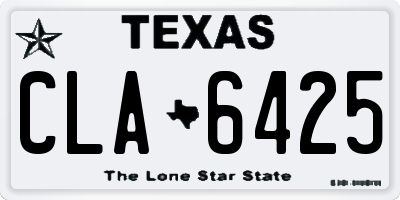 TX license plate CLA6425