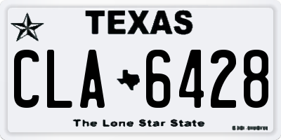 TX license plate CLA6428
