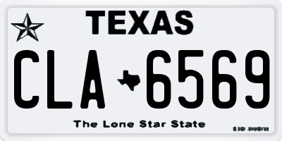 TX license plate CLA6569