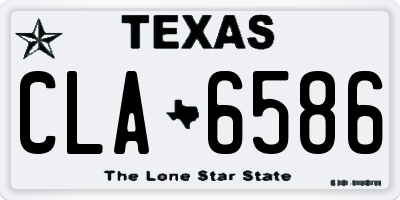 TX license plate CLA6586