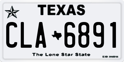 TX license plate CLA6891