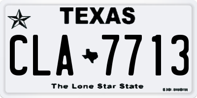 TX license plate CLA7713