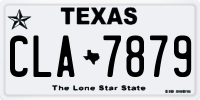 TX license plate CLA7879